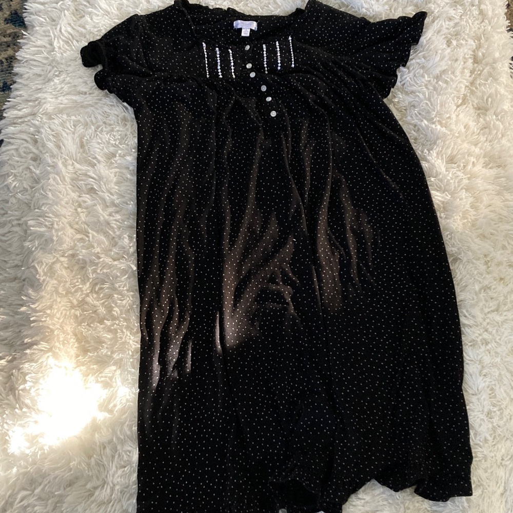 Lot of 2 - Black Polka Dot Pajama Set and Nightgown - Picture 8 of 8
